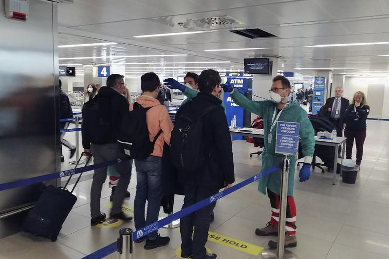 Coronavirus masuri aeroport, Foto: Flickr/ Dipartimento Protezione Civile