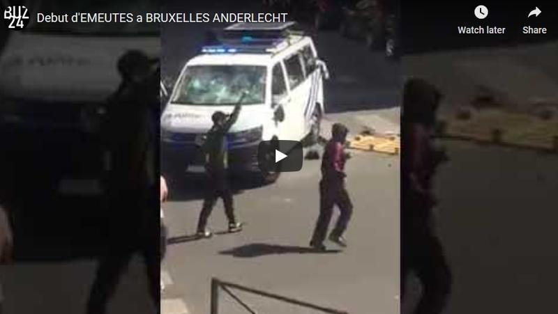 Confruntari cu politia în Bruxelles, Foto: Captura YouTube