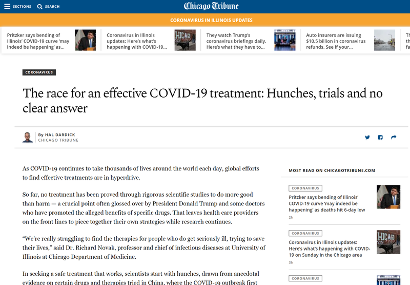 Articolul din Chicago Tribune, Foto: Hotnews