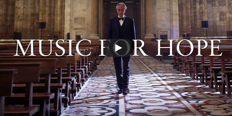 Andrea Bocelli, Music For Hope, Foto: Captura YouTube