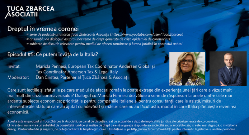 Dreptul în vremea coronei - ep. 5, Foto: Tuca Zbarcea & Asociatii