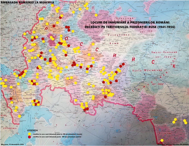 Cimitirele din Rusia in care sunt inhumati prizonieri romani, Foto: MAE