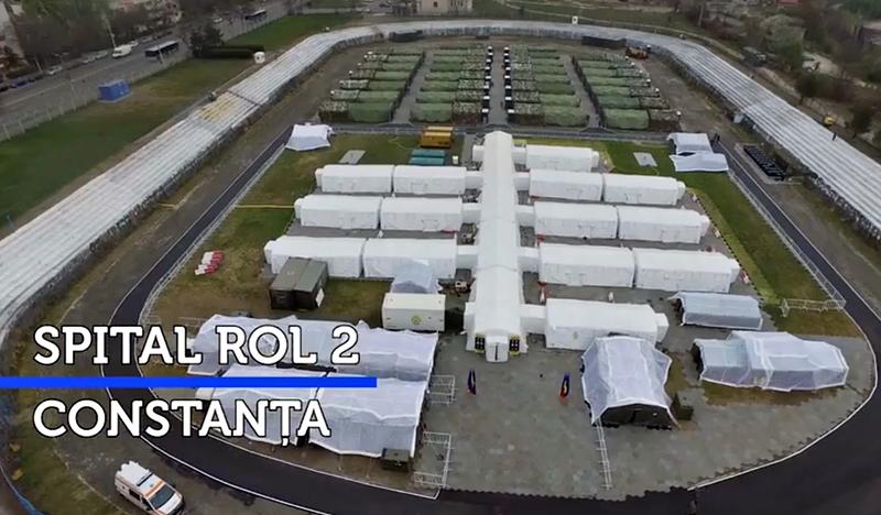 Spitalul modular ridicat de Armata la Constanta, Foto: Captura video