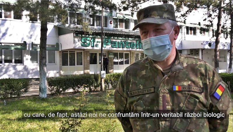 Medicul militar Alexandru Keresztes, conducatorul spitalului din Focsani, Foto: Captura YouTube