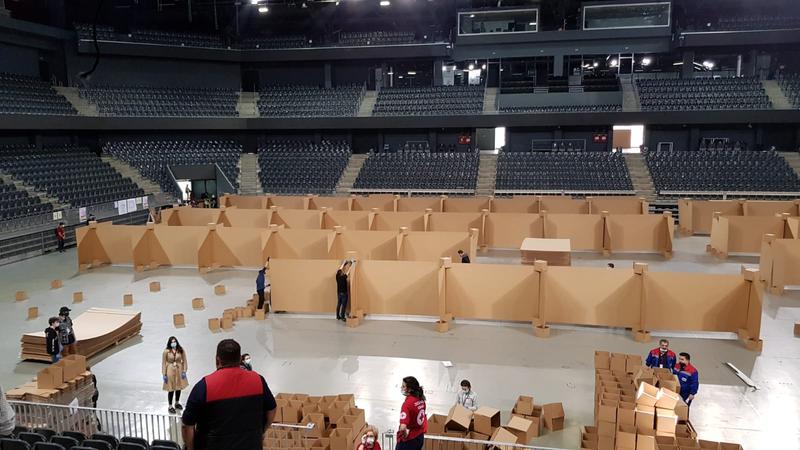 Sala Polivalenta transformata in centru de suport Covid-19, Foto: Andreea Moisil