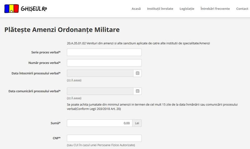 Amenzi ordonante miitare, Foto: Ghiseul.ro