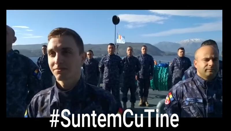 Mesajul marinarilor romani din Marea Mediterana, Foto: Hotnews