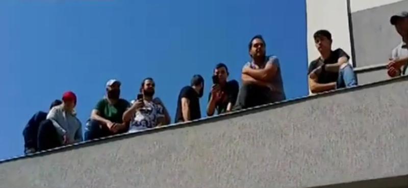 Protest carantina Craiova, Foto: captura video