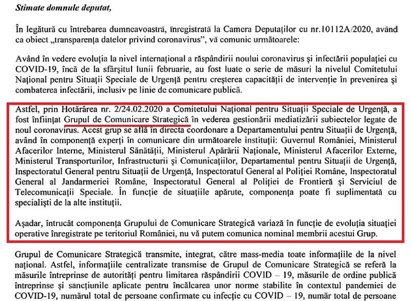 Raspuns MAI, Foto: Hotnews