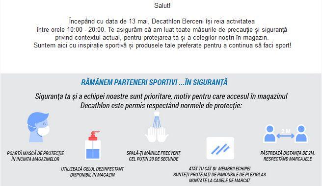 Anunt redeschidere Decathlon Berceni, Foto: Decathlon