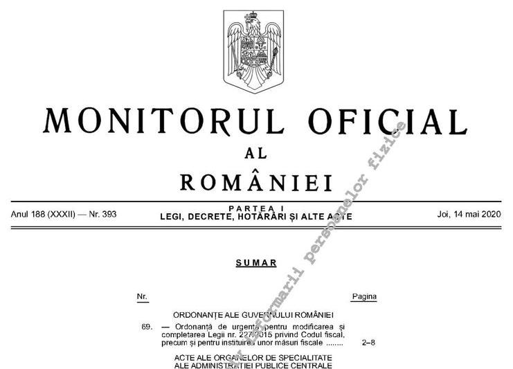 Amnistie fiscala, termen nou și bonificatii la Declaratia unica, facilitate pentru prime, Foto: Monitorul Oficial