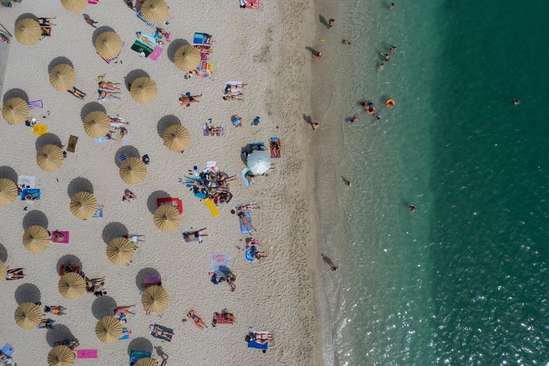 Plaja Alimos din Grecia după redeschidere, Foto: Xinhua/Avalon.red / Avalon Editorial / Profimedia