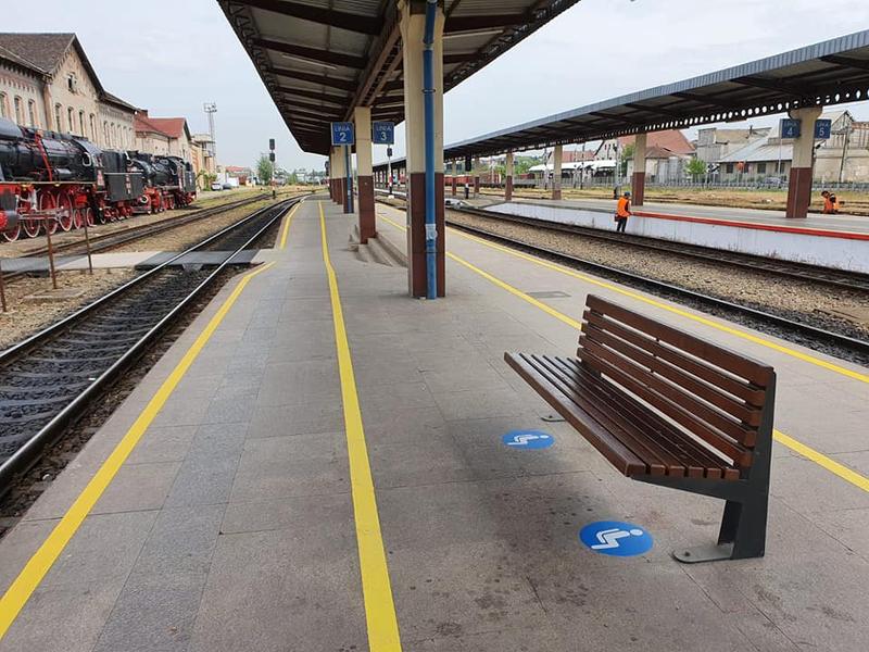 Marcaje la gara din Oradea, Foto: CFR Infrastructura