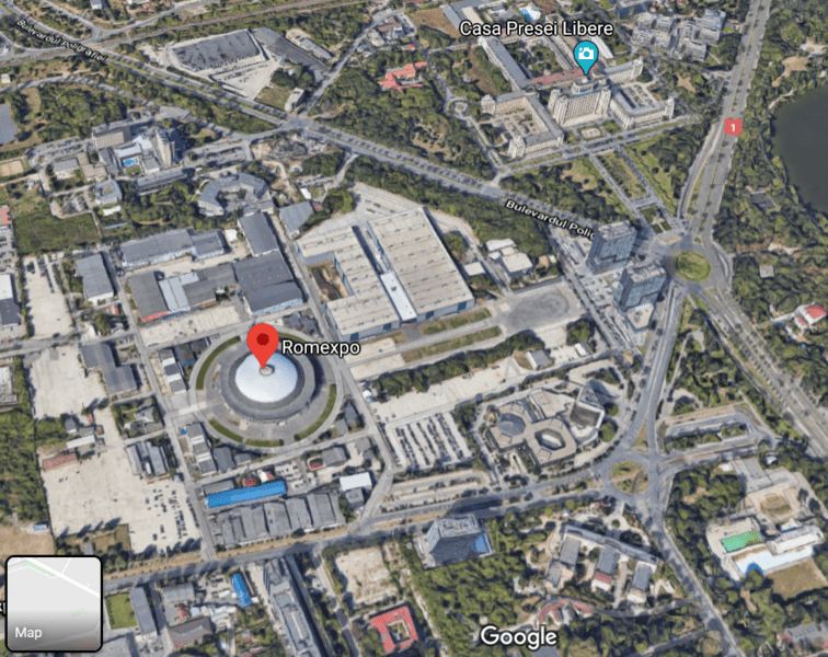 Romexpo din satelit, Foto: Google Maps