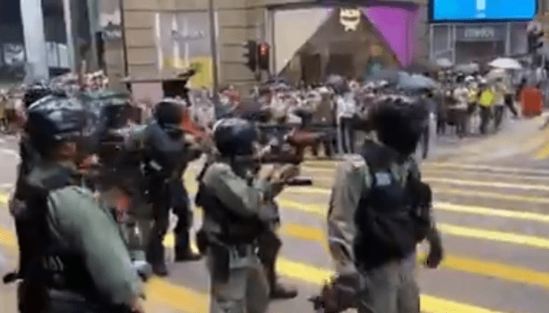 Politie Hong Kong, Foto: Captura video