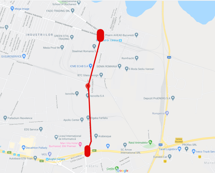 Pasaje Drumul între Tarlale, Foto: Google Maps