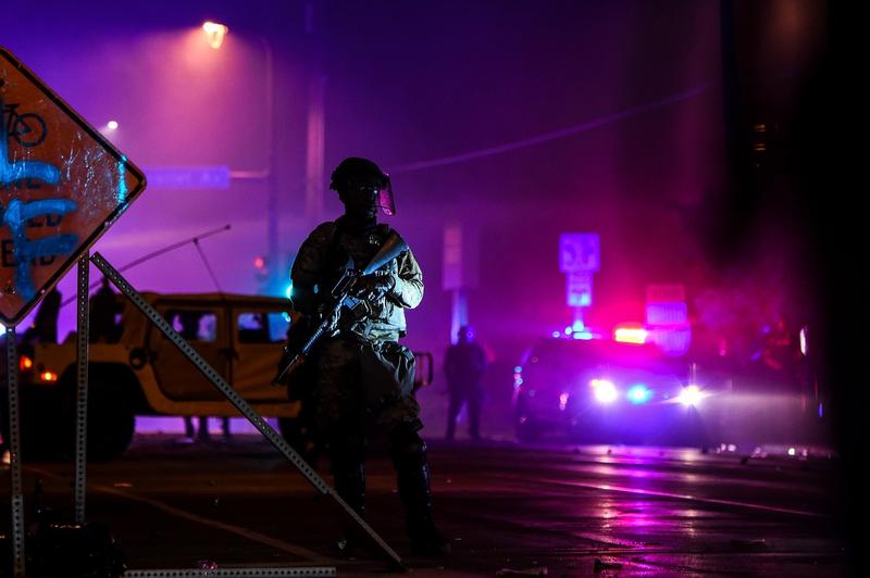 Garda Natională americana la protestele din Minneapolis, Minnesota, Foto: Chandan KHANNA / AFP / Profimedia