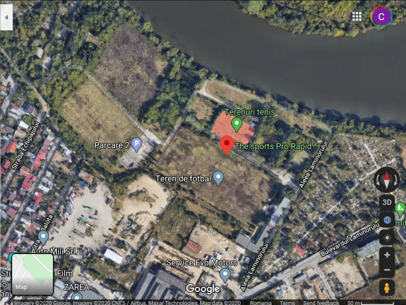 Pro Rapid din satelit, Foto: Google Maps