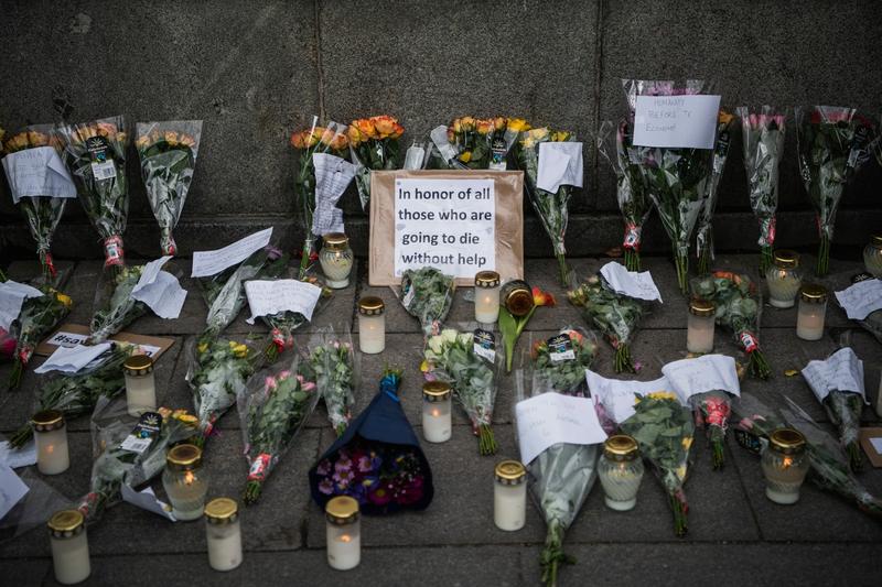 Memorial victime coronavirus, Stockholm, Foto: Jonathan Nackstrand / AFP / Profimedia Images