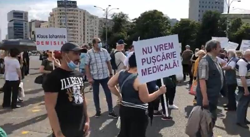 Protest Piata Victoriei, Foto: Captura video Facebook