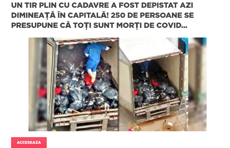 stire falsa, Foto: captura site
