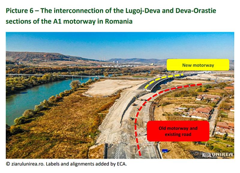Lucrari suplimentare considerate inutile pe A1, Foto: Curtea de Conturi Europeana