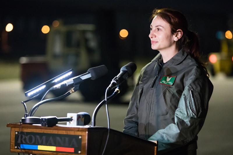 Locotenent-comandorul Simona Măierean, Foto: Fortele Aeriene Romane