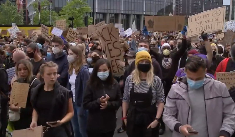 Manifestatie impotriva rasismului Londra, Foto: Captura YouTube