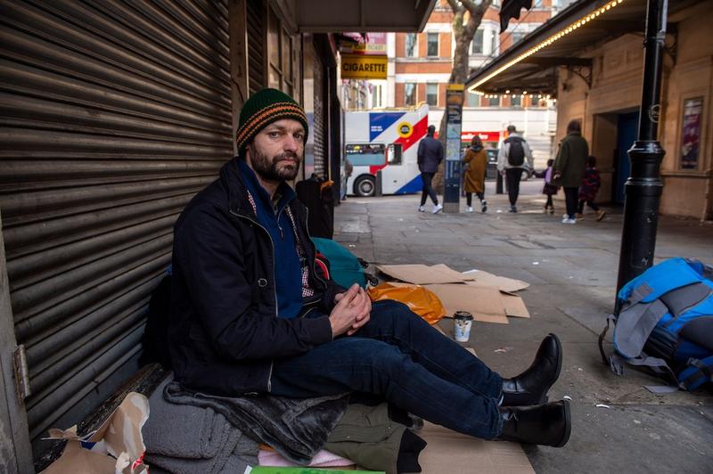 Homeless roman in Londra, Foto: Niklas HALLE'N/ AFP/ Profimedia
