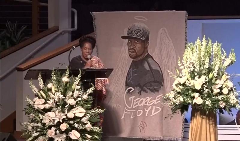 Funeralii George Floyd, Foto: Captura video Facebook