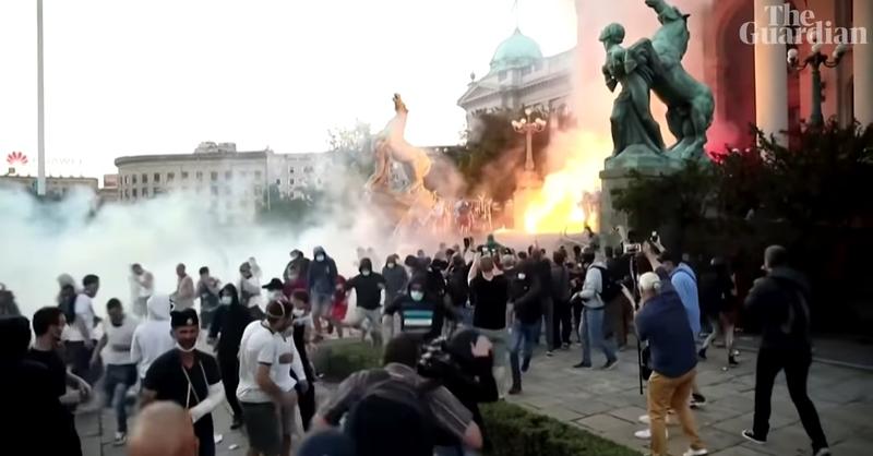 Manifestatii Serbia, Foto: Captura YouTube