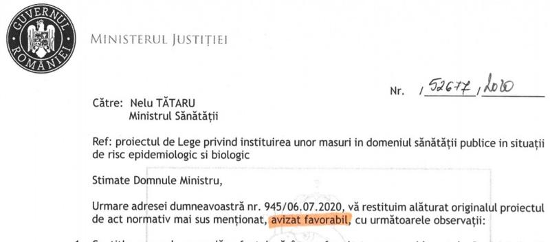 Avizul Ministerului Justitiei, Foto: Guvern