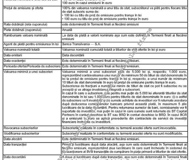 Titluri de stat pentru populatie in lei si euro, Foto: Monitorul Oficial