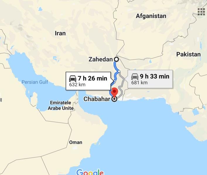 Cele doua orase iraniene pe harta, Foto: Google Maps