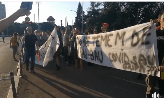 Protest fata de legea carantinei ziua 3, Foto: Captura Facebook