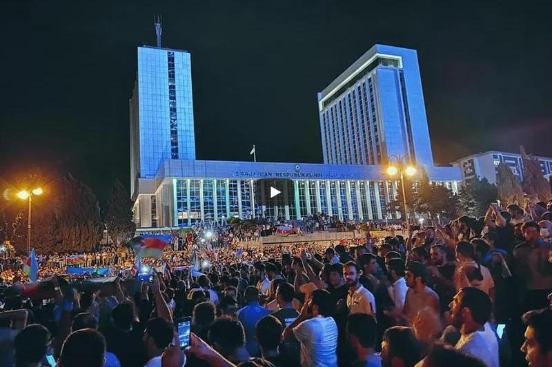 Protest in Baku, Foto: Captura YouTube