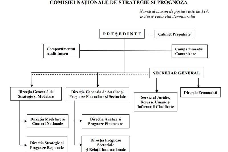 Structura organizatorica Comisia Nationala de Strategie si Prognoză, Foto: CNSP