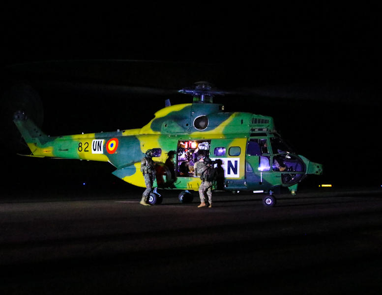 Interventie cu elicopterul in Mali, Foto: MApN