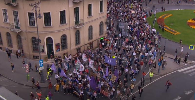 Protest Ungaria, Foto: Captura YouTube