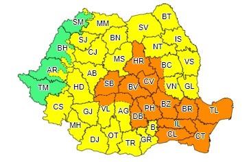 cod portocaliu pentru 7 iulie, Foto: ANM