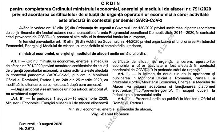 Ordin CSU, Foto: Monitorul Oficial
