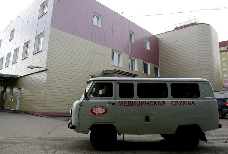 Spitalul din Omsk, unde este tinut Navalnii, Foto: Yevgeny Sofiychuk / TASS / Profimedia