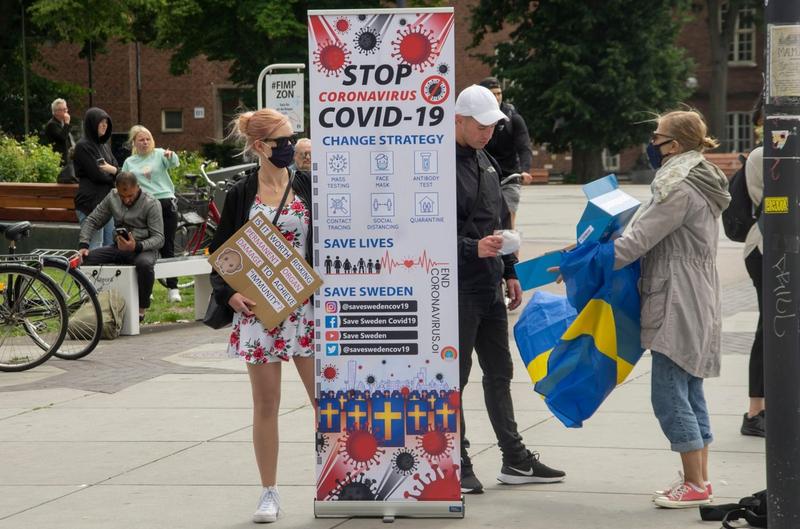 Protest impotriva strategiei suedeze, Foto: Lora Grigorova / Alamy / Profimedia Images