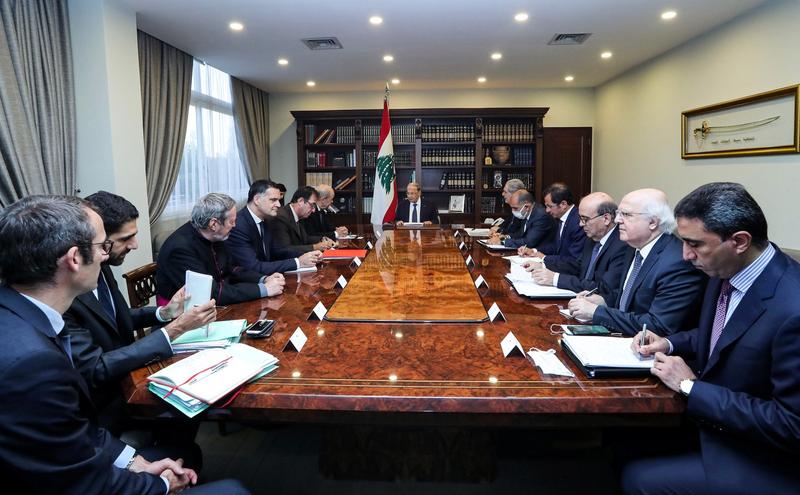 Presedintele libanez Michel Aoun la o intalnire, Foto: AFP / AFP / Profimedia