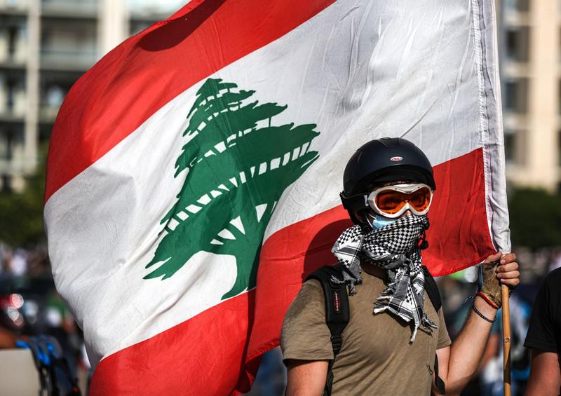 ​Proteste la Beirut dupa explozia devastatoare, Foto: PATRICK BAZ / AFP / Profimedia