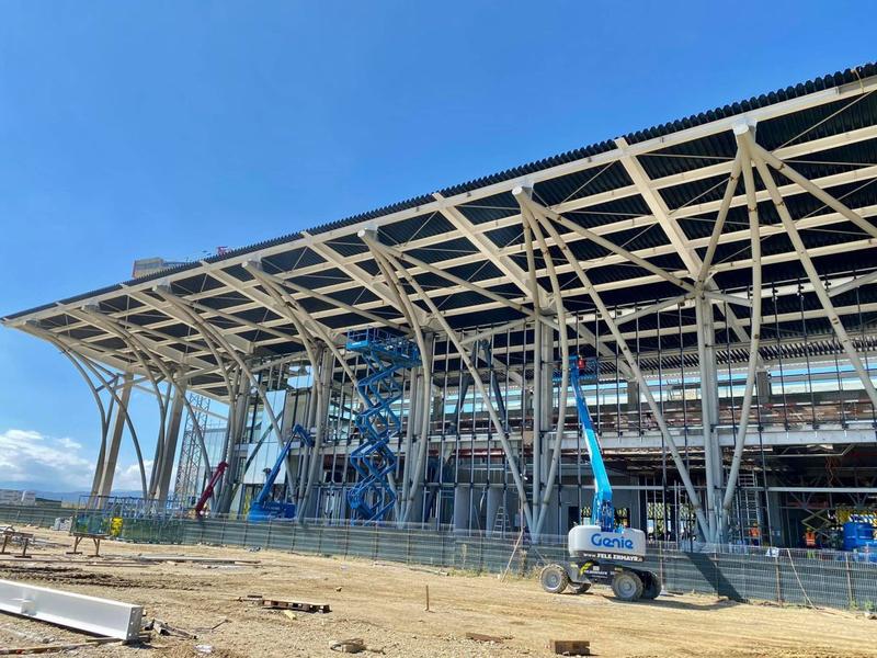 Lucrari la terminalul aeroportului Brasov, Foto: Aeroportul Internațional Brașov/Facebook