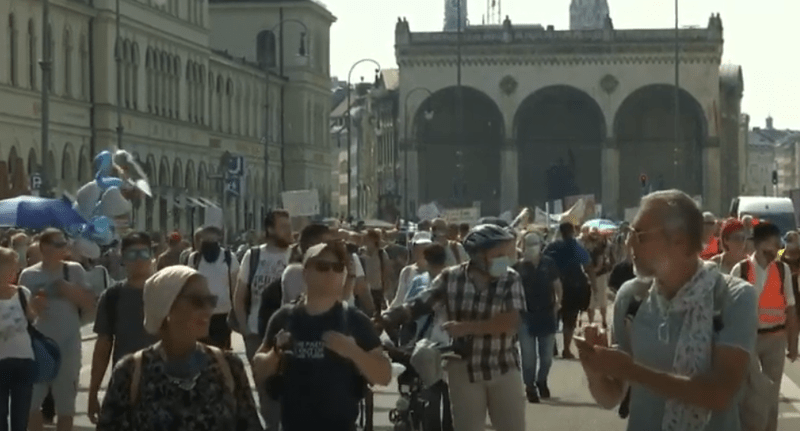 protest Germania, Foto: Captura video