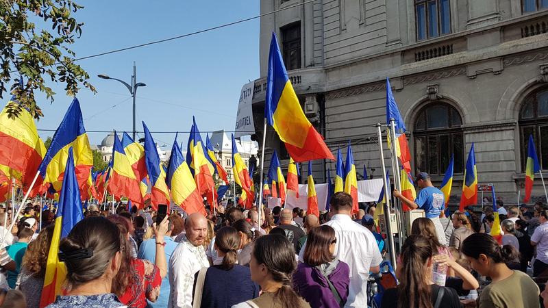 Protest anti-masca la Universitate, Foto: Hotnews