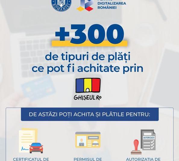 300 plati ghiseul.ro, Foto: Autoritatea pentru Digitalizarea Romaniei