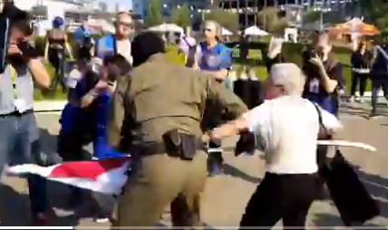 Protest femei Belarus, Foto: Captura video